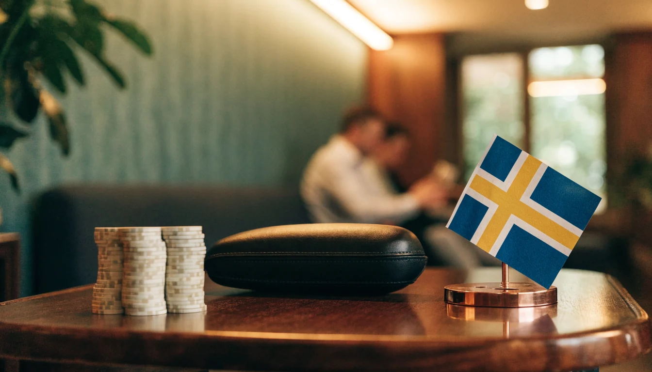 Skandinavisk loungemiljö med casinofärg och svensk accent
